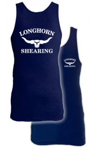 Obrázok pre Prodloužené bavlněné tílko Longhorn velikost L barva námořní tmavě modrá