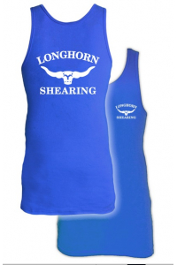 Obrázok pre Prodloužené bavlněné tílko Longhorn velikost XL barva královská světle modrá