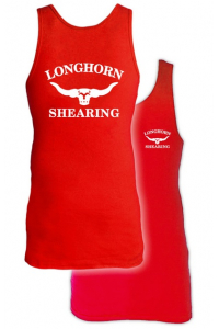 Obrázok pre Prodloužené bavlněné tílko Longhorn velikost S barva červená