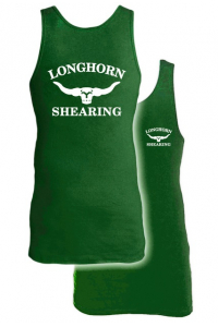 Obrázok pre Prodloužené bavlněné tílko Longhorn velikost S barva tmavě zelená