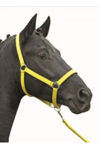Obrázok pre Stájová ohlávka pro koně HKM Stars Softice žlutá, velikost 1/pony