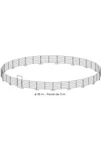 Obrázok pre Kruhová jízdárna, kruhovka pro koně průměr 18 m z ohradních panelů La Gée 3 x 1,6 m