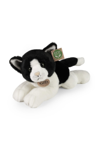 Obrázok pre Plyšová kočka bílo-černá ležící Rappa velikost 30 cm