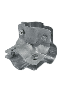 Obrázok pre Stájová trubková rohová spona dvoudílná se 4 šrouby průměr A 60 mm B 48 mm