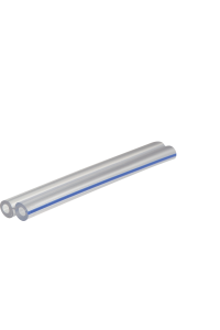 Obrázok pre Dvojitá PVC vzduchová hadice podtlaková k pulzátoru dojení 13 x 7 mm modrý proužek metráž