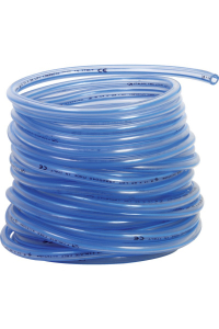 Obrázok pre PVC hadice na mléko 26 x 16 mm transparentní modrý proužek role 25 m