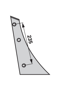 Obrázok pre Výměnný díl levý FRANK na pluh Kverneland, Pöttinger 073231 přední díl 375 x 170 x 15 mm