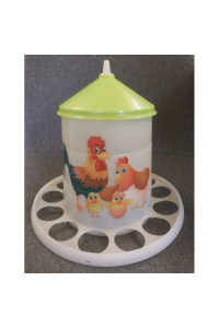 Obrázok pre Náhradní horní část násypného krmítka pro slepice, drůbež 2 kg GAUN EDICE Šťastné slepice