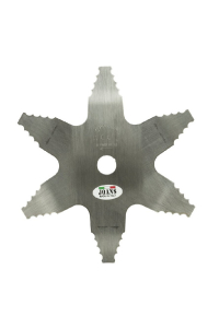Obrázok pre Mulčovací nůž na křovinořez ozubený 6 zubů šířka řezu 260 mm otvor 25 mm tloušťka 2,6 mm