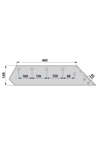 Obrázok pre Pluhové ostří pro dláto pravé FRANK na pluh Kverneland, Pöttinger 18