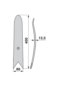 Obrázok pre Odhrnovačka pravá na radličkový podmítač Kuhn Cultimer, Performer 400 x 80 x 13,5 mm