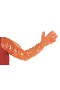 Obrázok pre Veterinární vyšetřovací rukavice 92 cm VETORANGE dlouhé 100 ks tloušťka 28,5 mikronů