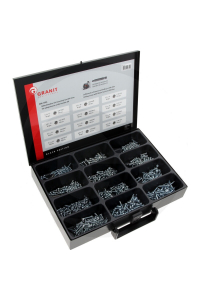 Obrázok pre Sada samovrtné šrouby DIN 7504 600 ks v kufru Granit BLACK EDITION kovový organizér
