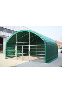 Obrázok pre Plachtový přístřešek pro koně, ovce, skot, zvířata 6 x 6 x 3,7 m + plachta 750 g/m2