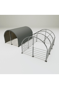 Obrázok pre Plachtový přístřešek pro koně, ovce, skot, zvířata 4 x 6 x 3,15 m + plachta 750 g/m2