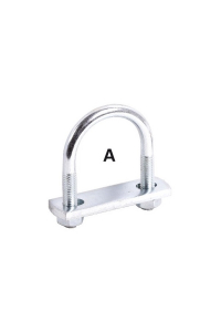 Obrázok pre Třmenový U šroub s maticemi M8 zinkovaný na trubku průměr A 27 mm 3/4