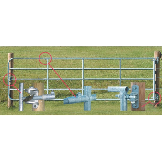 Obrázok pre Kovová pastvinová brána délkově stavitelná 4 až 5 m