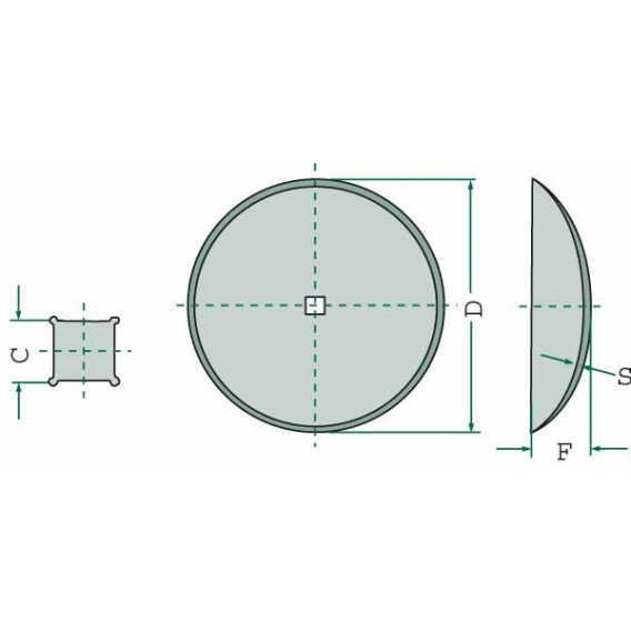 Obrázok pre Hladký disk - k montáži na čtyřhrannou hřídel, průměr D=660 mm, tloušťka S=6 mm
