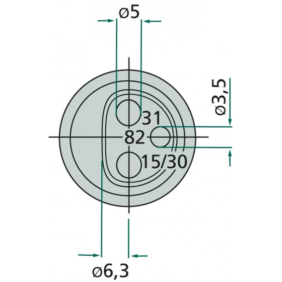 Obrázok pre Konektor 3-pólový 12V/25A z umělé hmoty plochý