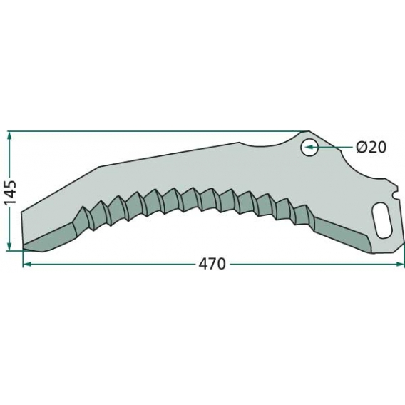 Obrázok pre Nůž pro sběrací vozy vhodný pro Pöttinger SiloProfi Trend 21T