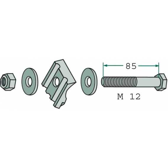 Obrázok pre Upevnění pera pro obraceče vhodné pro Deutz Fahr KH 500 DN, KH 2.64 DN, KH 2.52