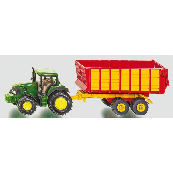Obrázok pre Siku - traktor John Deere se silážním vozem 1:87