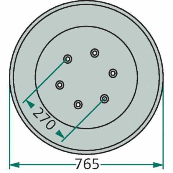 Obrázok pre Kluzný talíř pro bubnové žací lišty Deutz-Fahr KM22 a Pöttinger TM II, Cat 165, 245F