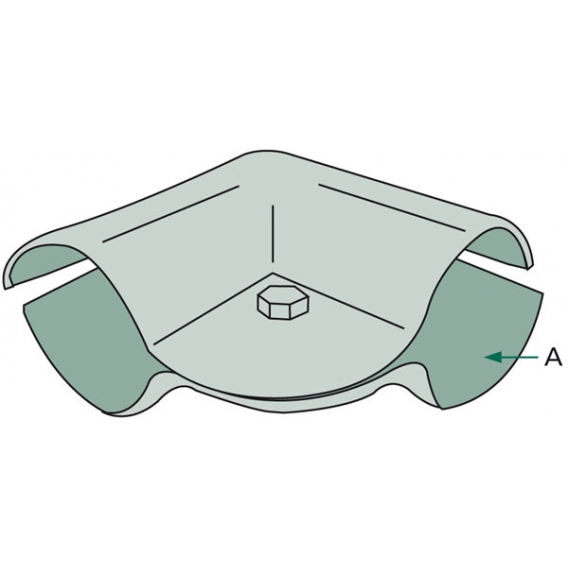 Obrázok pre Stájová úhlová spona dvojdílná s 1 šroubem  průměr 60 mm
