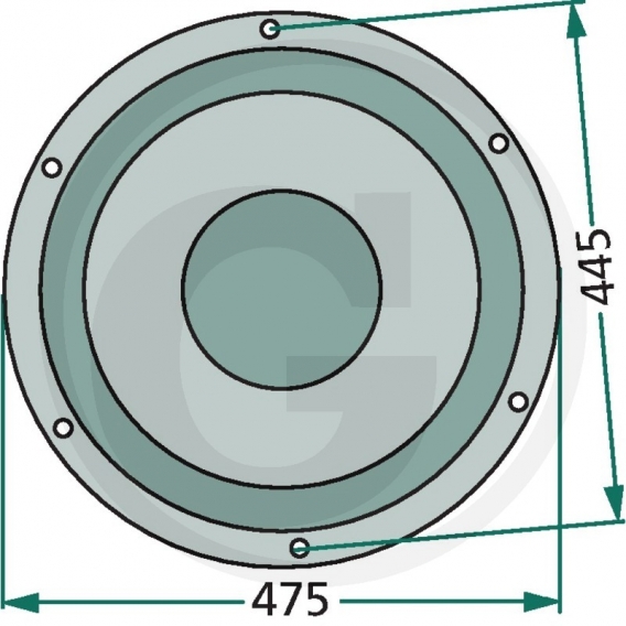 Obrázok pre Kluzný talíř pro bubnové žací lišty Deutz-Fahr KM 3.21 a Vicon/PZ CM 210, 211, 211F, 212