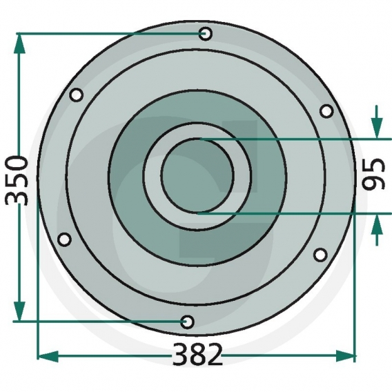 Obrázok pre Kluzný talíř pro bubnové žací lišty Deutz-Fahr KM24 a Pöttinger TM II, TM IIS