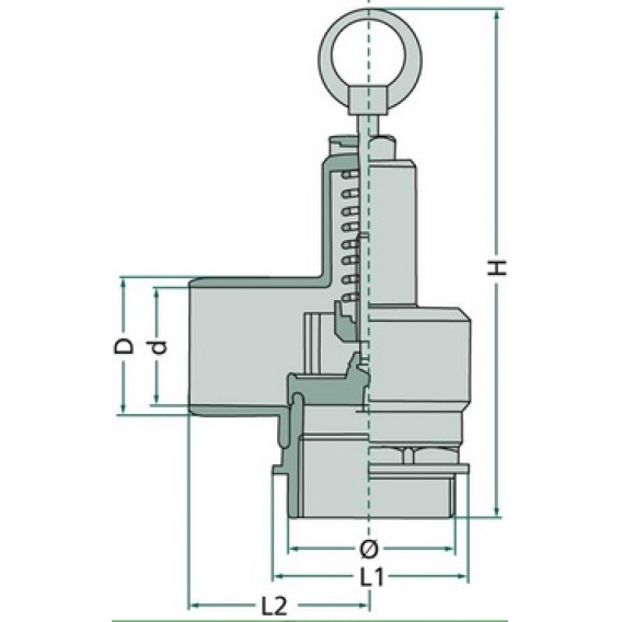 Obrázok pre MZ pojistný ventil pro fekální vozy s hadicovým přípojem 2