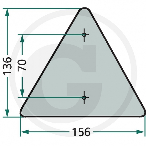 Obrázok pre Odrazka trojúhelníková červená Granit