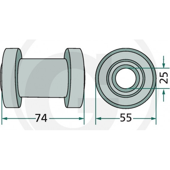 Obrázok pre Náboj kola vhodný pro obraceče Deutz-Fahr KH 4S/D, 20D, 40, KS 80D, 80DN