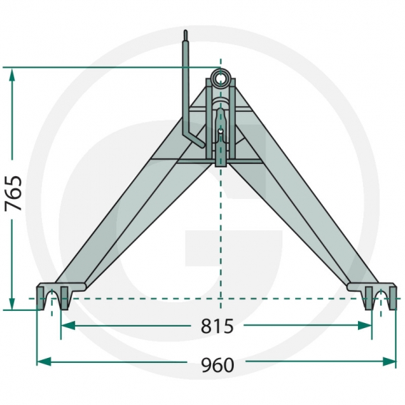 Obrázok pre Trojúhelníkový mezirám kat. 2 zesílené provedení do 1600 kg