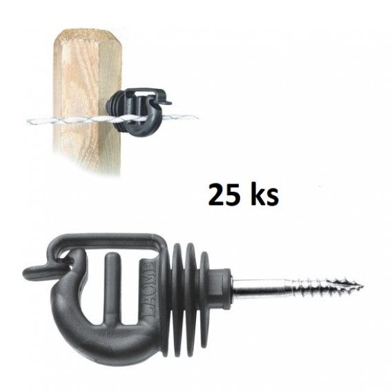 Obrázok pre Izolátor s vrutem VIS na drát, provázek, lanko a pásku do 20 mm pro elektrický ohradník