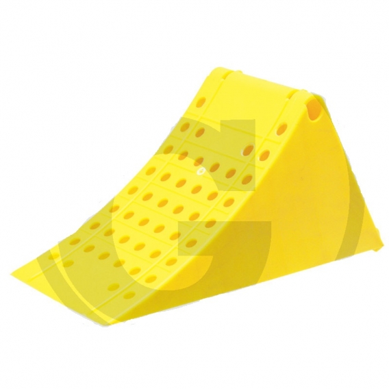Obrázok pre Zakládací klín pod kola plastový žlutý podle DIN 76051/NG53 470 x 201 x 225 mm