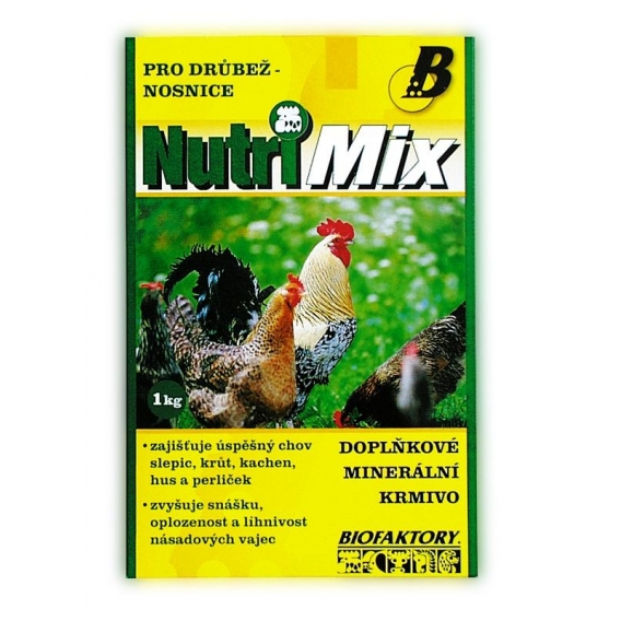 Obrázok pre Nutrimix pro nosnice, vitamíny pro slepice, krůty, kachny, husy, perličky 1 kg