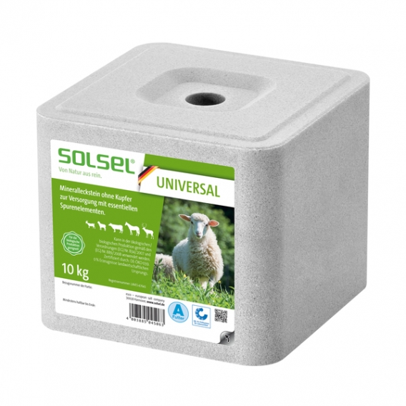 Obrázok pre Solný minerální liz Solsel Universal bez mědi pro ovce, kozy, koně, dobytek a zvěř 10 kg