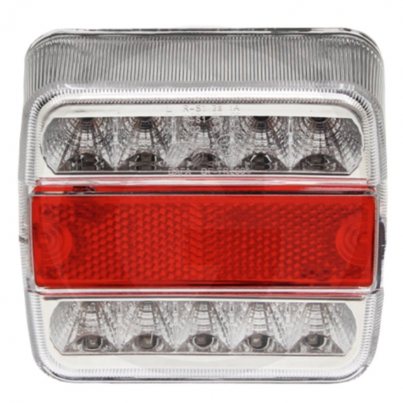 Obrázok pre LED zadní světlo 12V levé a pravé koncové, brzdové, směrové čtvercové osvětlení SPZ