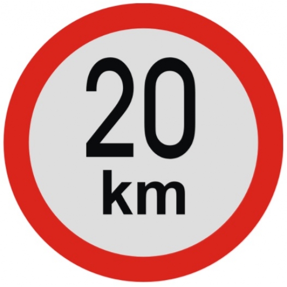 Obrázok pre Samolepka omezení rychlosti 20 km/h průměr 200 mm