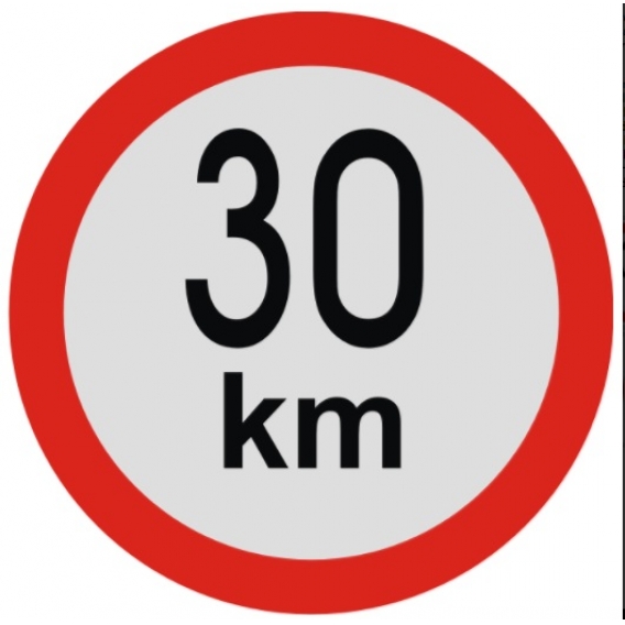 Obrázok pre Samolepka omezení rychlosti 30 km/h průměr 200 mm