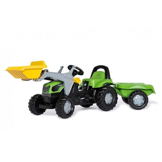 Obrázok pre Rolly Toys - šlapací traktor Deutz Agrolux s přívěsem a čelním nakladačem Rolly Kid