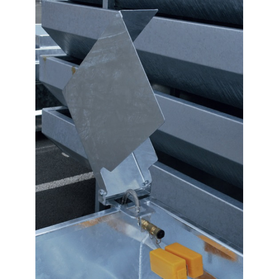 Obrázok pre Mosazný plovákový ventil s otočným zinkovaným krytem pro hranatý žlab PASDELOU pro skot