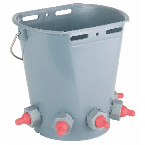 Obrázok pre Napájecí kbelík 8l pro jehňata a kůzlata 5 dudlíků