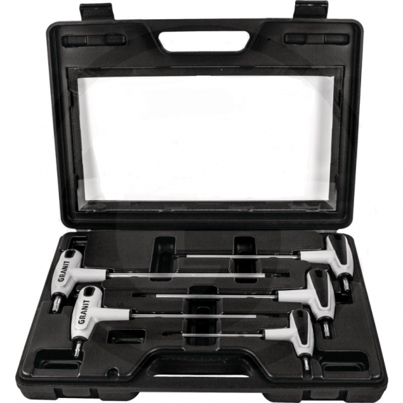 Obrázok pre Sada imbus TORX klíčů s T rukojetí Granit BLACK EDITION 5 ks T20 až T40 mm v kufru