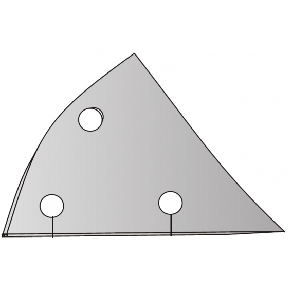 Obrázok pre Výměnný díl trojúhelník pravý na pluh Lemken, Ostroj typ C2KR 289 x 216 x 10 mm Agropa