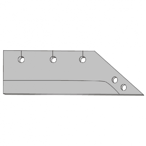 Obrázok pre Pluhové ostří levé pro dláto na roudnický pluh Agronom Ross Roudnice 370 mm AgropaGroup