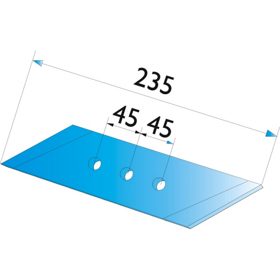 Obrázok pre Dláto pravé na pluh RabeWerk typ MP 350 délka 235 mm AgropaGroup