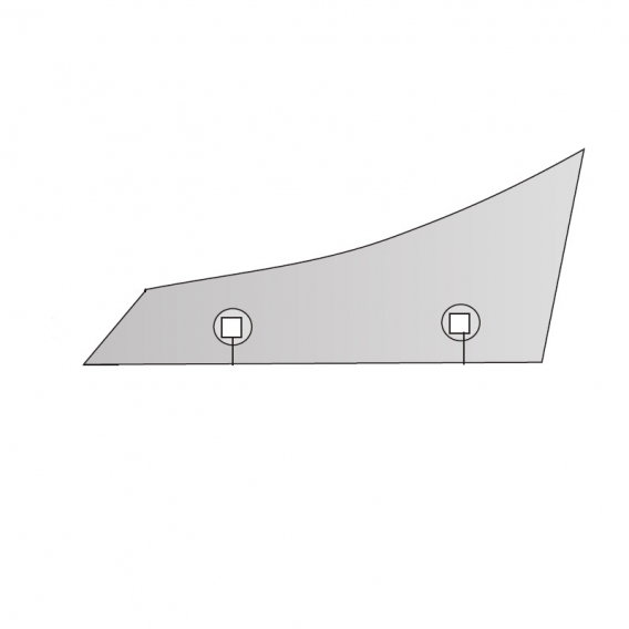 Obrázok pre Výměnný díl trojúhelník pravý na pluh Kverneland, Pöttinger 305 x 37 x 8 mm AgropaGroup