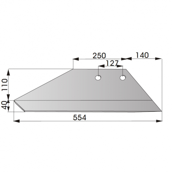 Obrázok pre Pluhové ostří pravé 250 mm na pluh Överum XL18